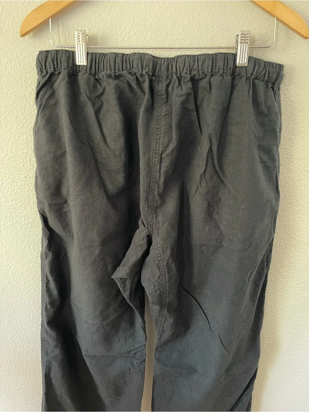 Of The Earth Hemp/Organic Cotton Casual Drawstring Pants Size XL Washed Black